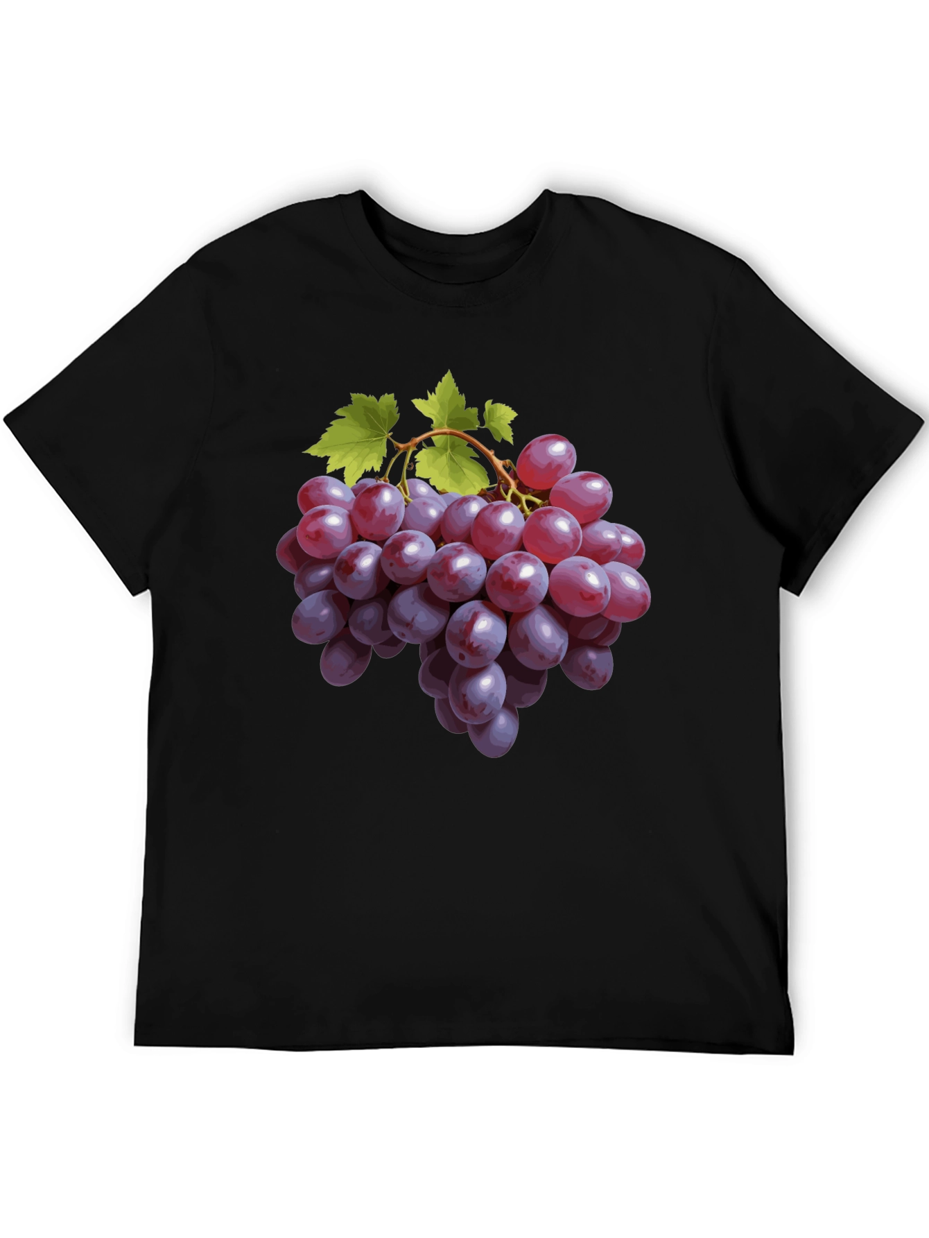 Grape Design Black T-Shirt