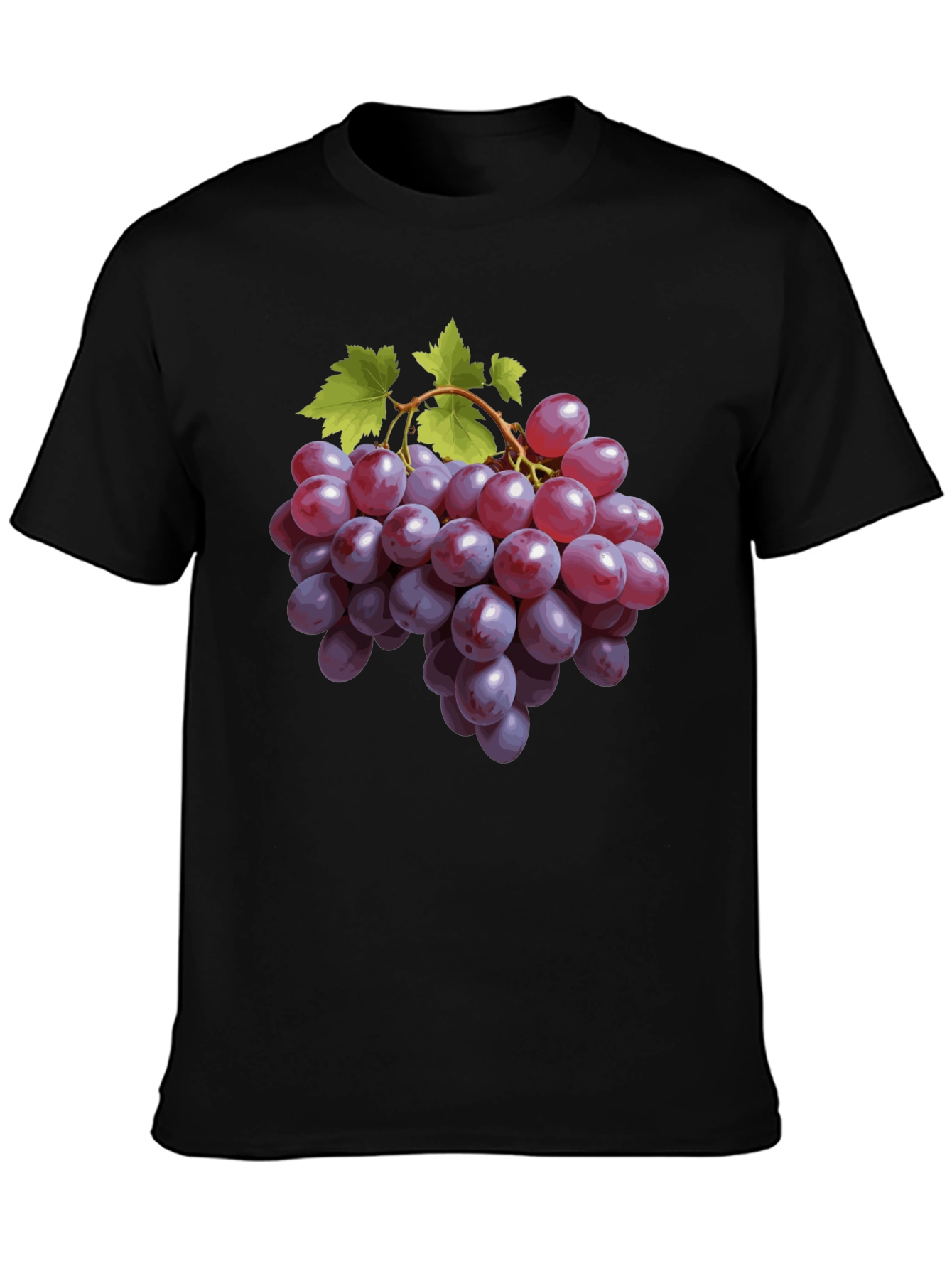 Grape Design Black T-Shirt
