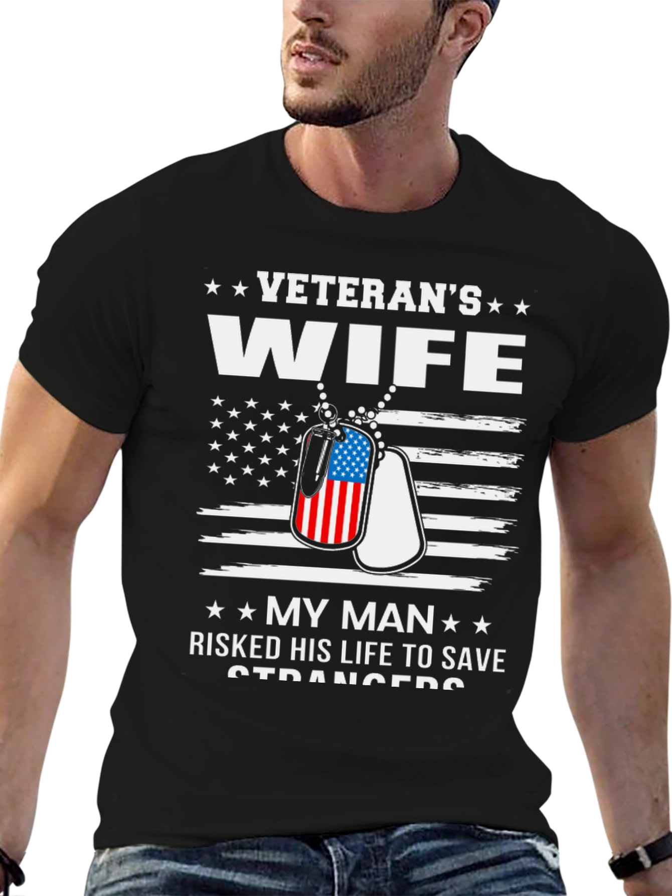 Veterans Wife Graphic T-Shirt