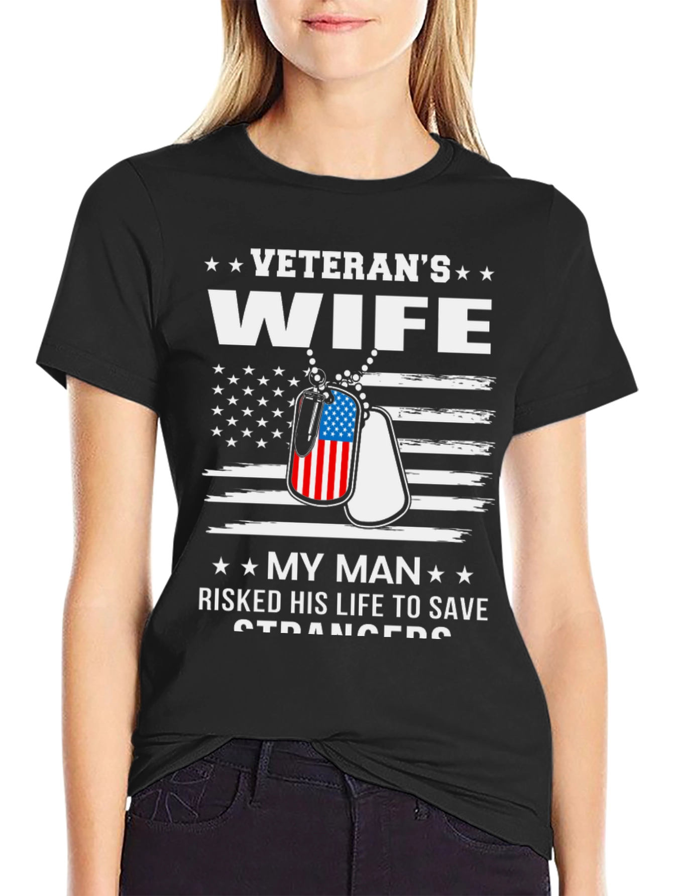 Veterans Wife Graphic T-Shirt