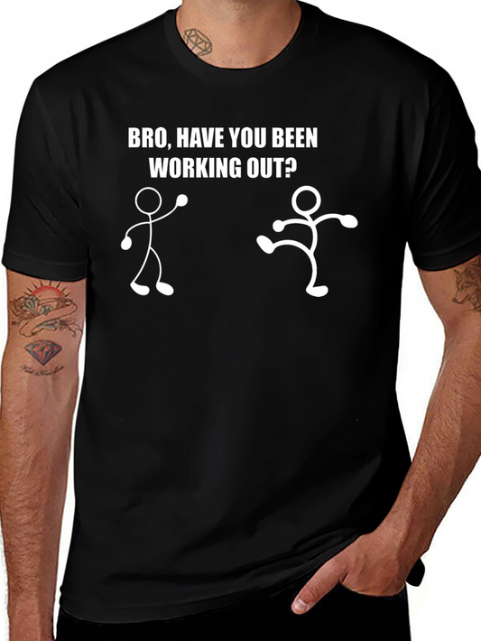 Bro Working Out Graphic Tee - Funny Fitness T-Shirt