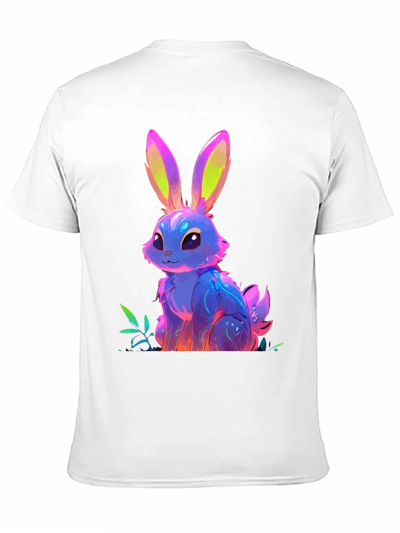 Neon Bunny Graphic Tee - Soft Cotton Blend