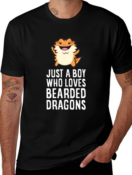 Bearded Dragon Lover T-Shirt - Just A Boy Who Loves Bearded Dragons