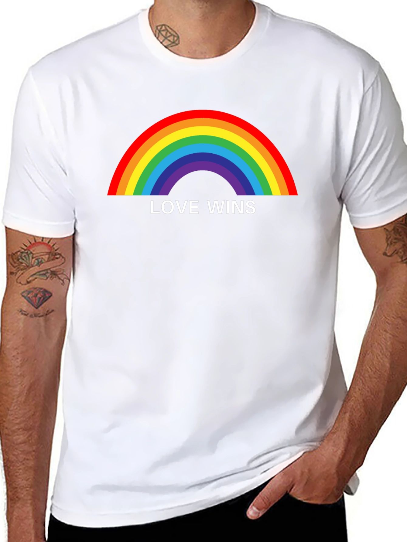 Love Wins Rainbow Pride Graphic Tee