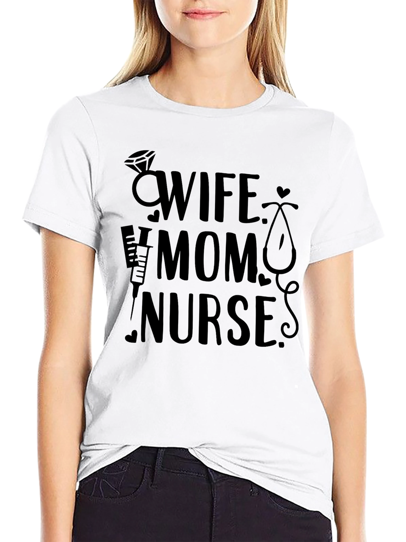 Wife Mom Nurse Graphic T-Shirt