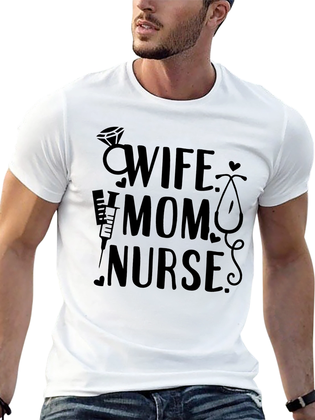Wife Mom Nurse Graphic T-Shirt