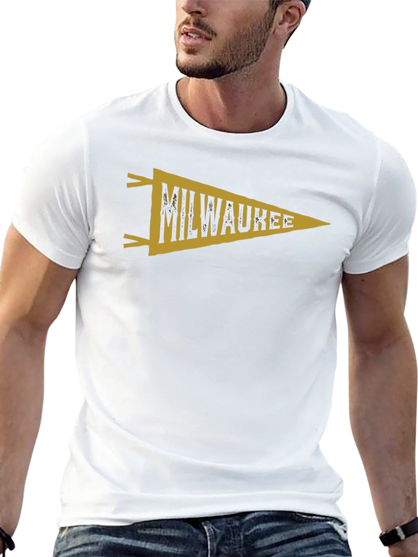 Milwaukee Pennant Graphic Black T-Shirt