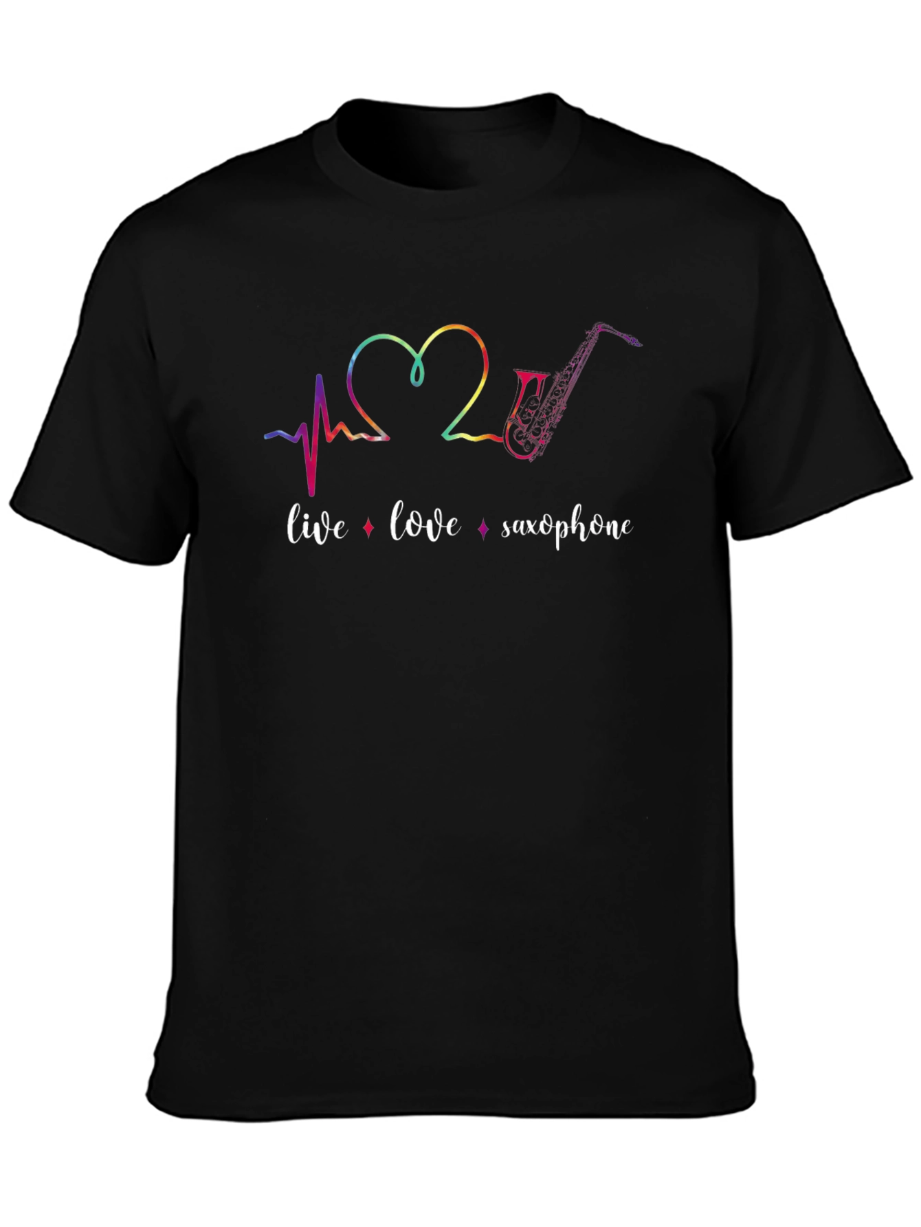 Live Love Saxophone Graphic Tee