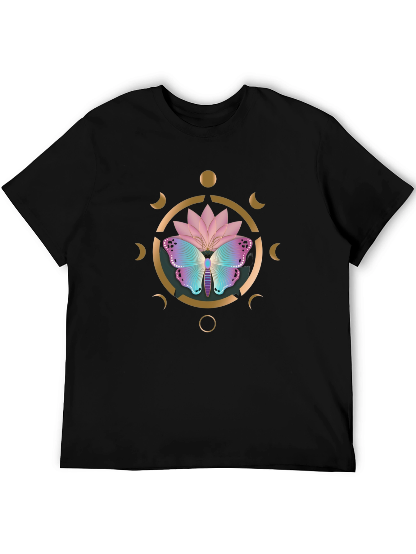 Butterfly Lotus Moon Phase Graphic Tee