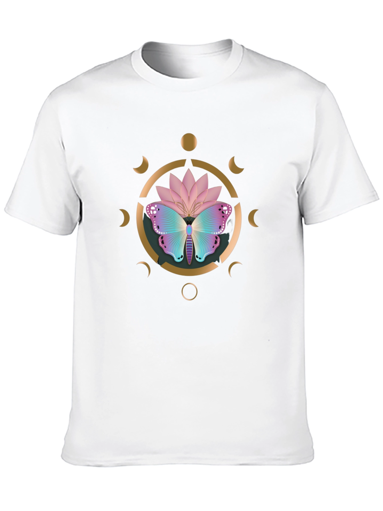 Butterfly Lotus Moon Phase Graphic Tee