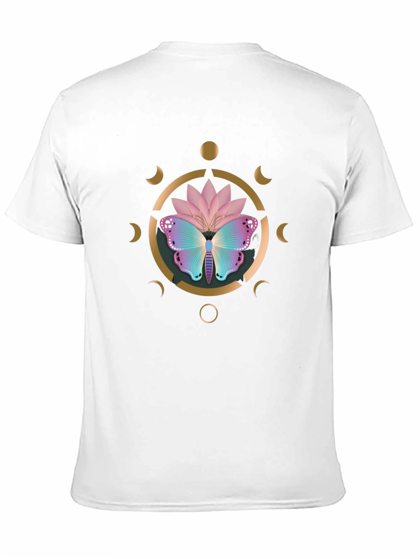 Butterfly Lotus Moon Phase Graphic Tee