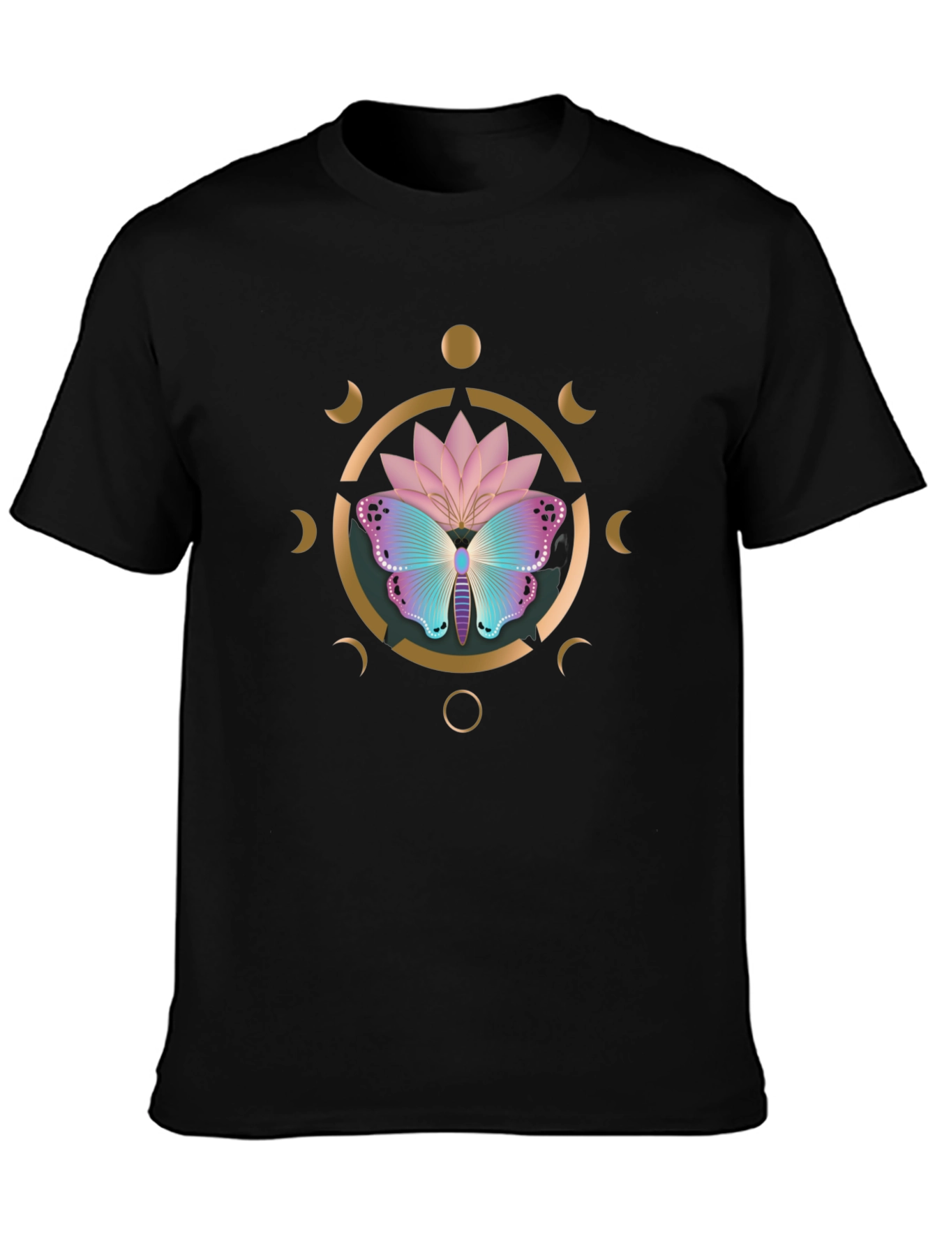 Butterfly Lotus Moon Phase Graphic Tee