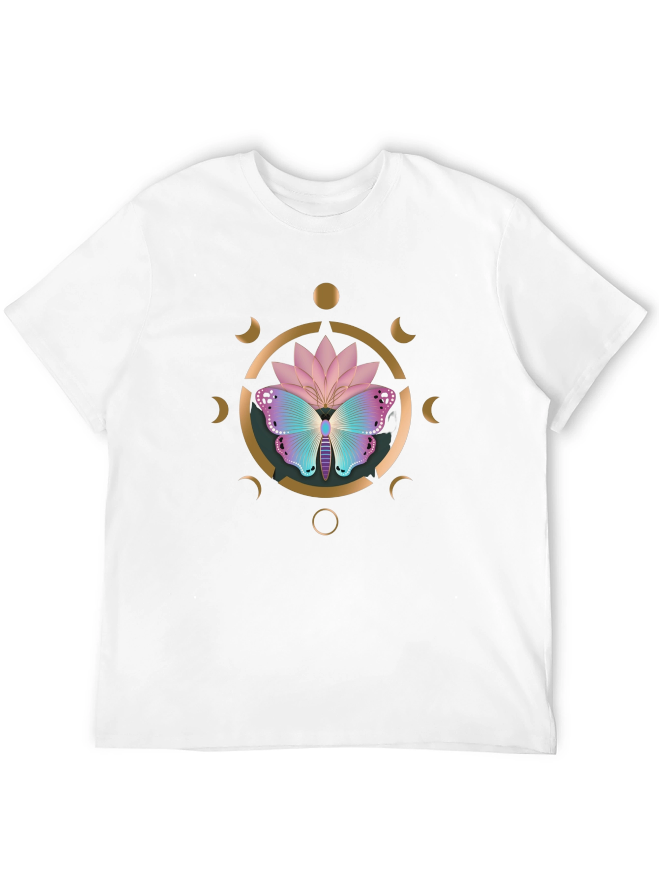 Butterfly Lotus Moon Phase Graphic Tee