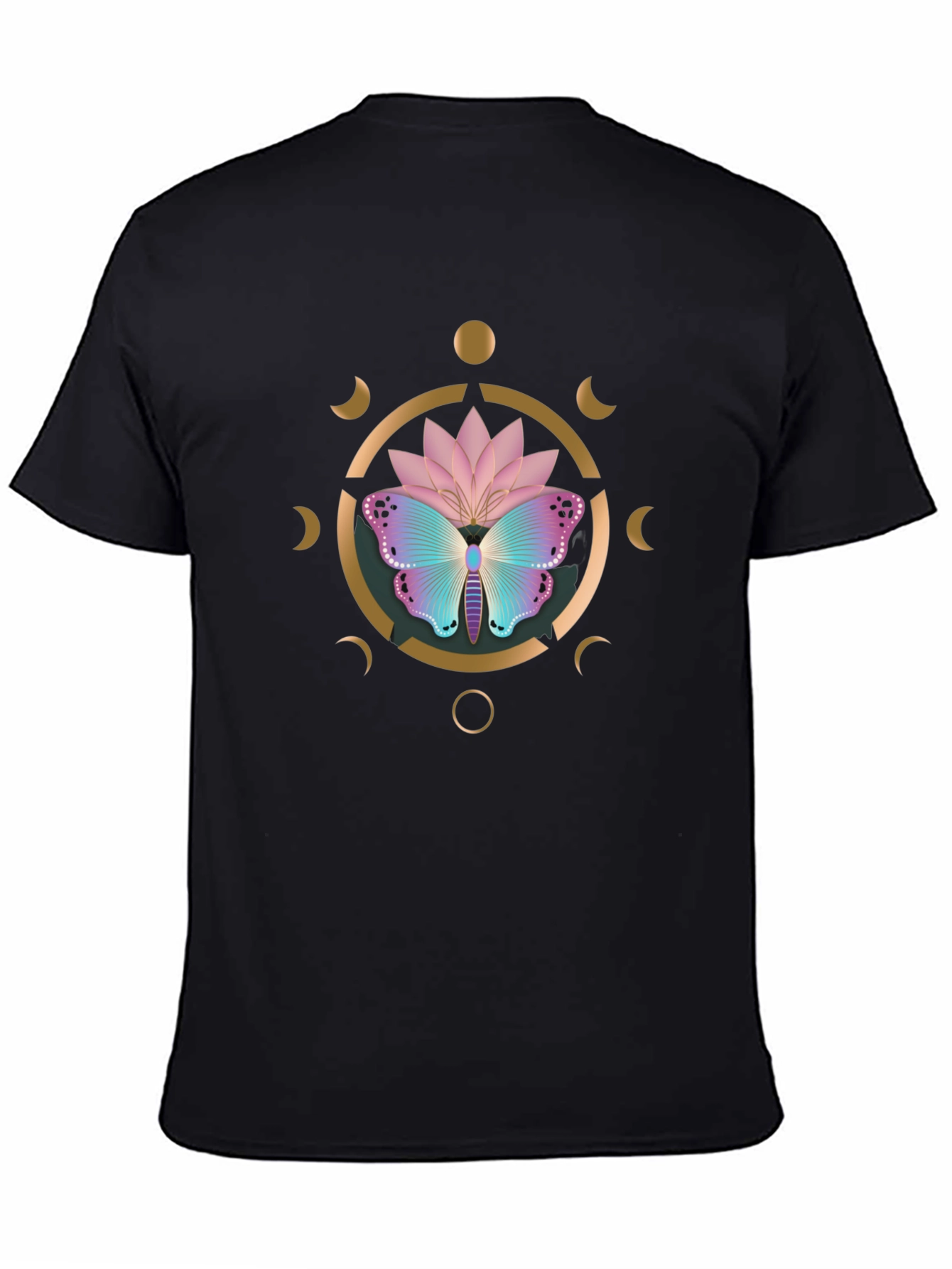 Butterfly Lotus Moon Phase Graphic Tee