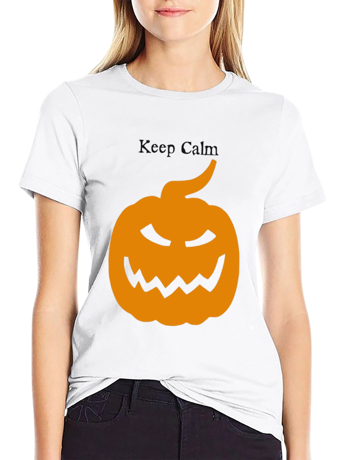 Halloween Pumpkin Graphic Tee - Mens Black T-Shirt