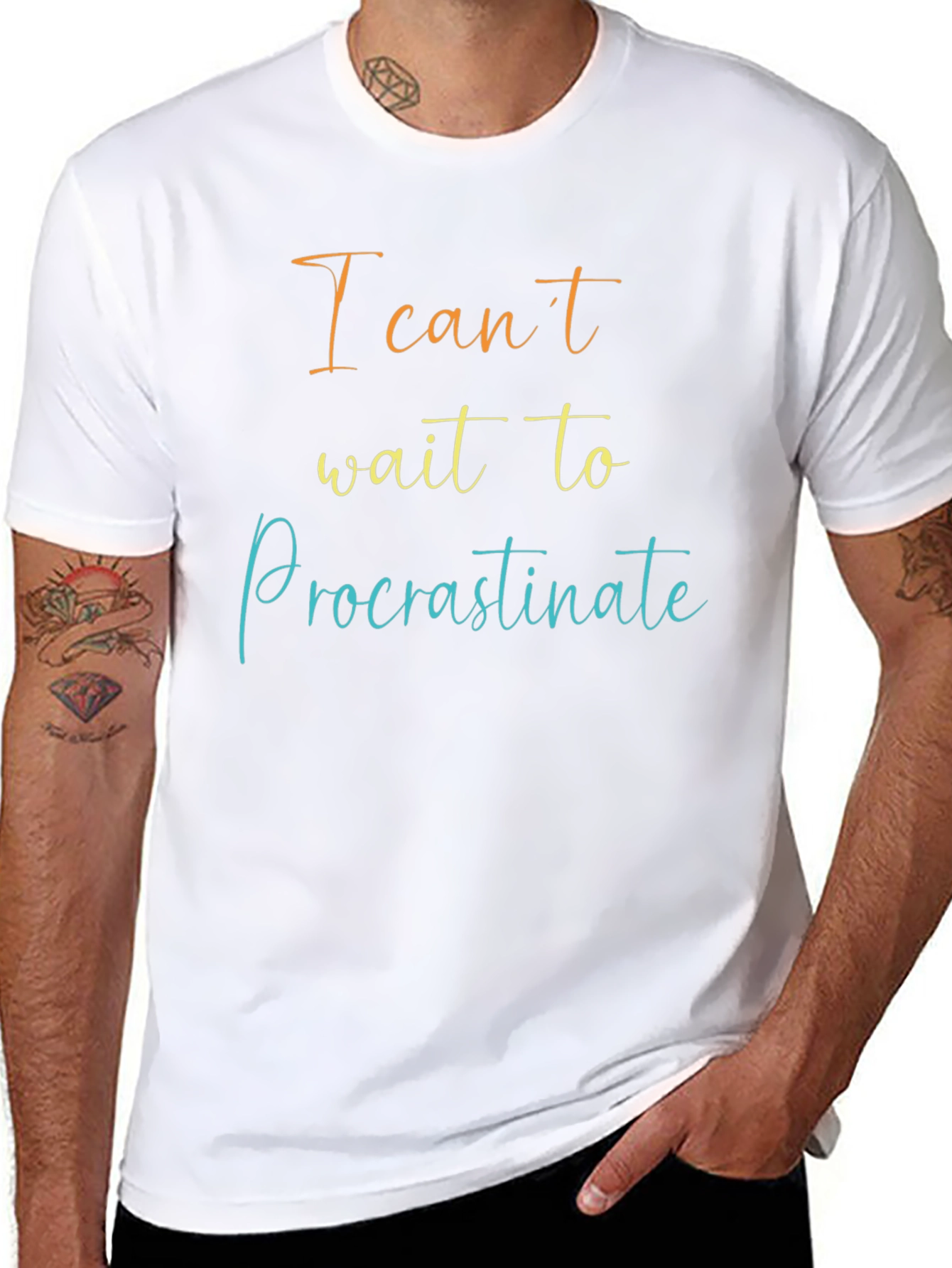 Procrastinate Mens Black T-Shirt