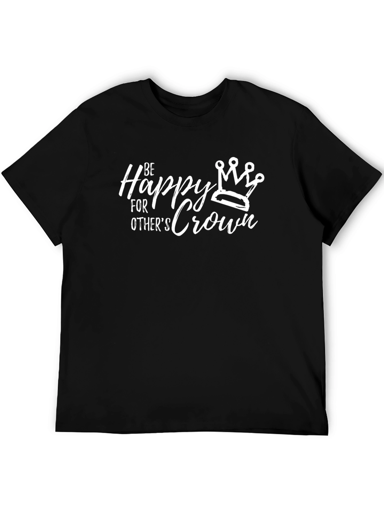 Be Happy For Others Crown Black Graphic Tee