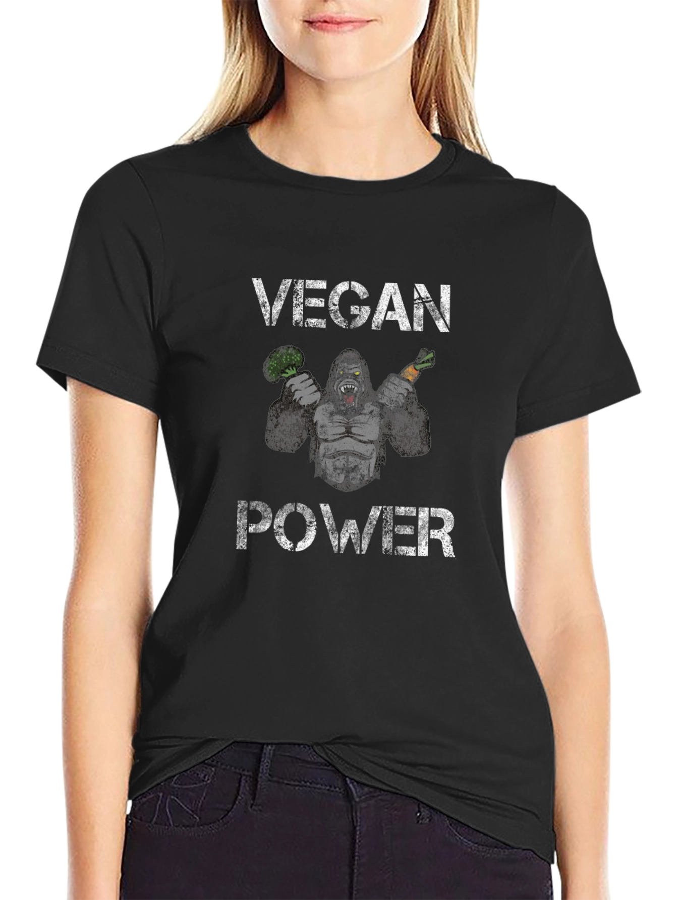 Vegan Power Gorilla Graphic Tee