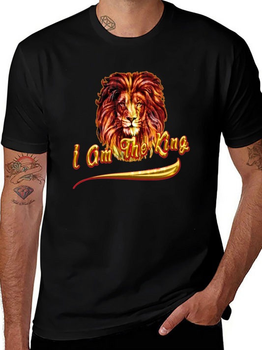 I am the King Lion Graphic Tee - Black