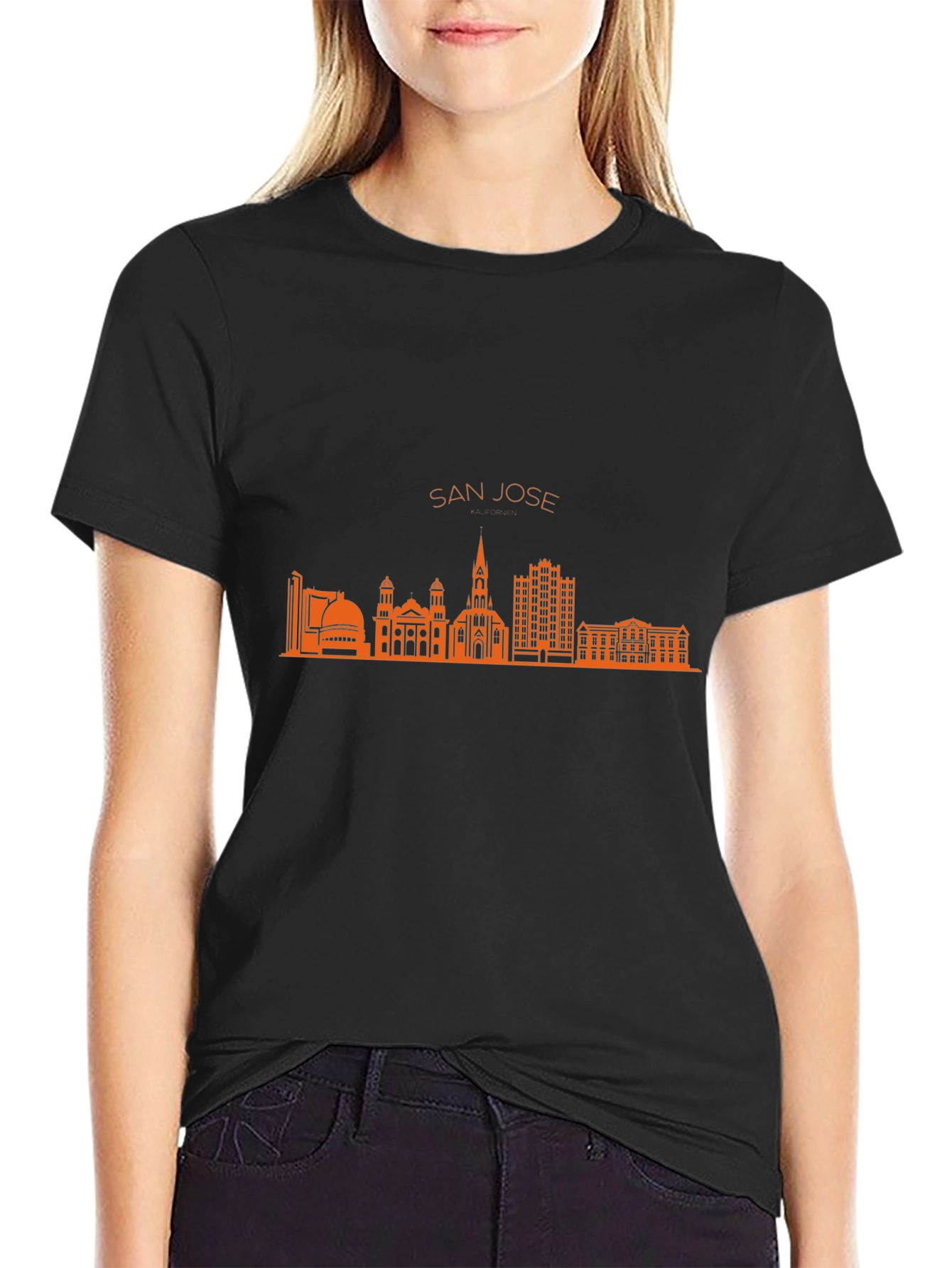 San Jose Skyline Black T-Shirt