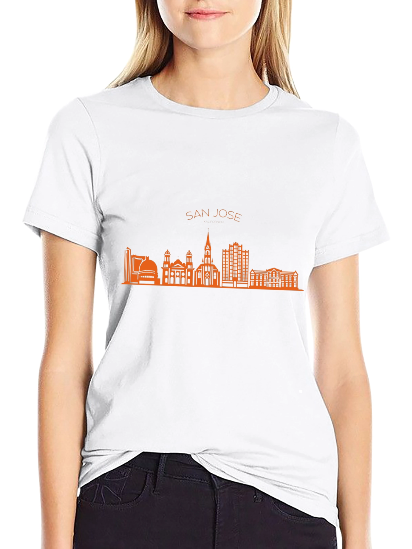 San Jose Skyline Black T-Shirt
