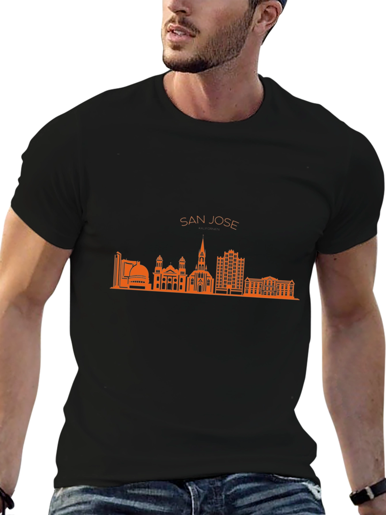 San Jose Skyline Black T-Shirt