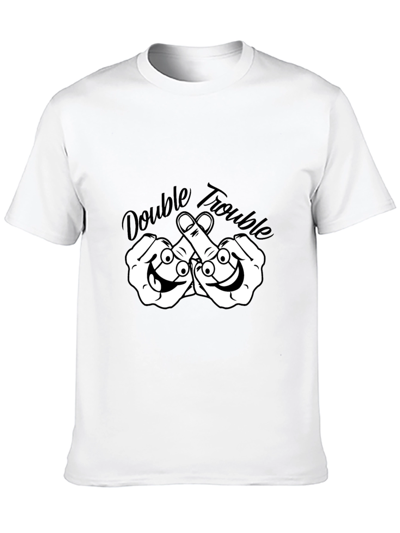 Double Trouble Graphic Tee - Black
