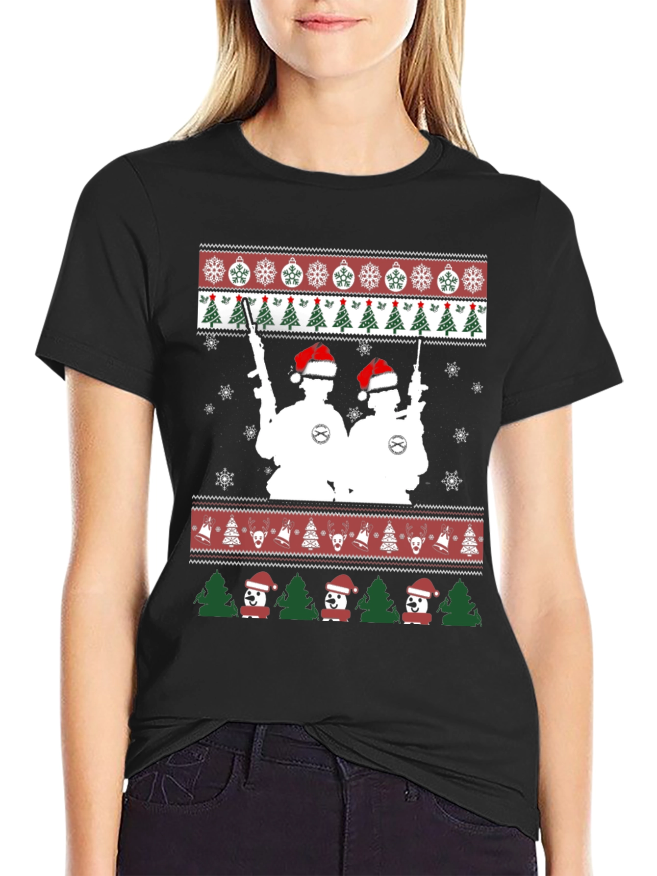 Tactical Christmas Sweater Style T-Shirt