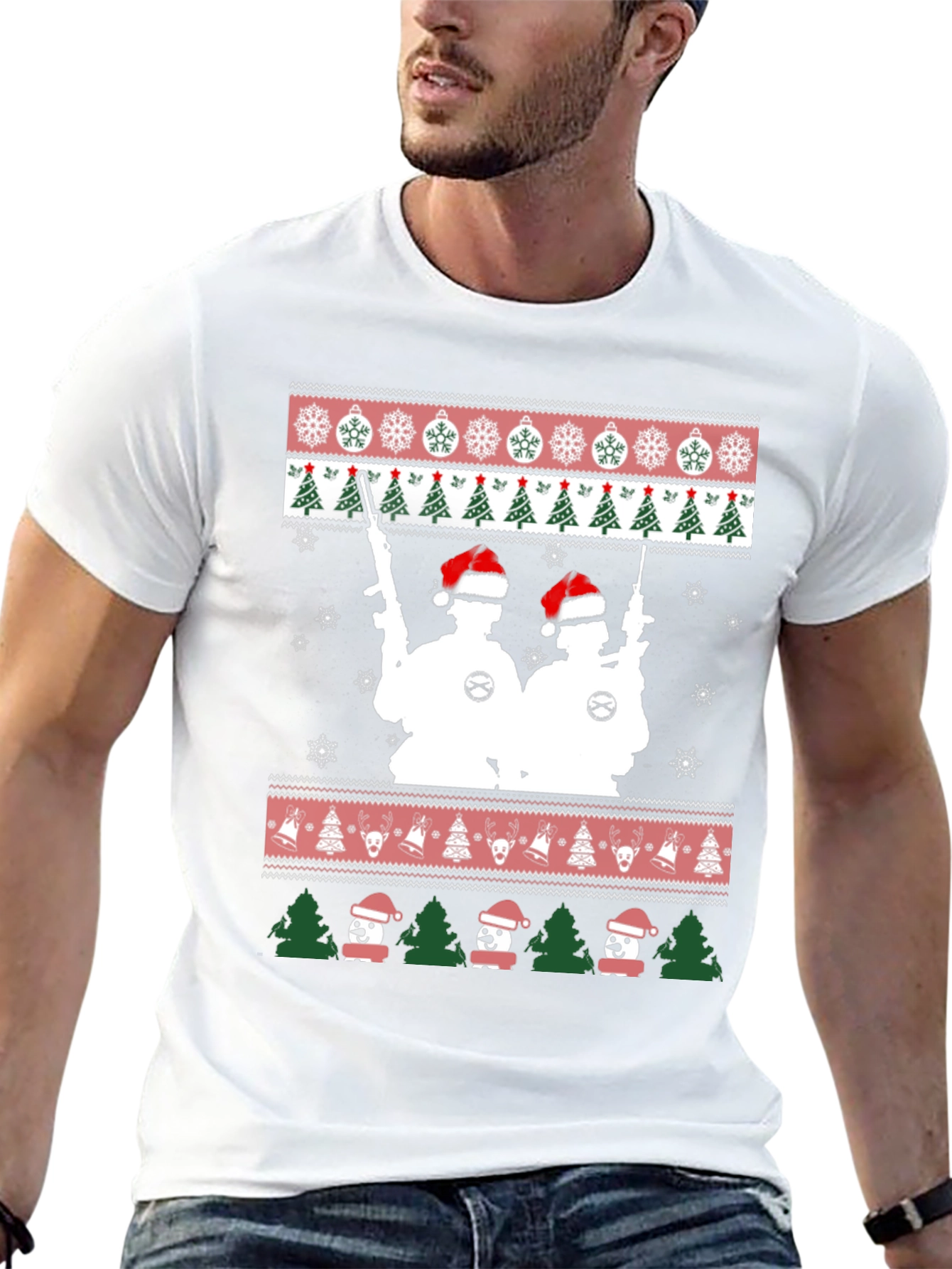 Tactical Christmas Sweater Style T-Shirt