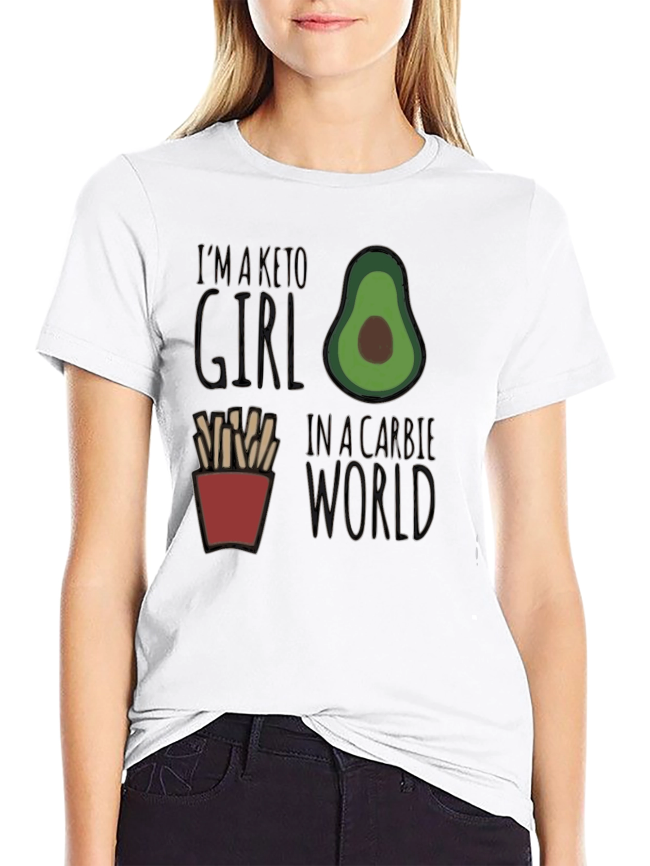 Keto Girl in a Carbie World Graphic Tee