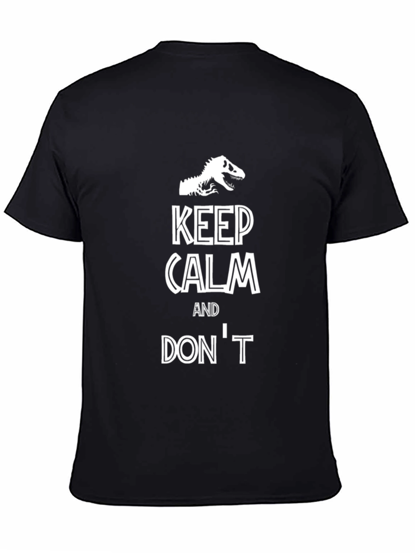 Keep Calm Dinosaur T-Shirt Funny Novelty Graphic Tee