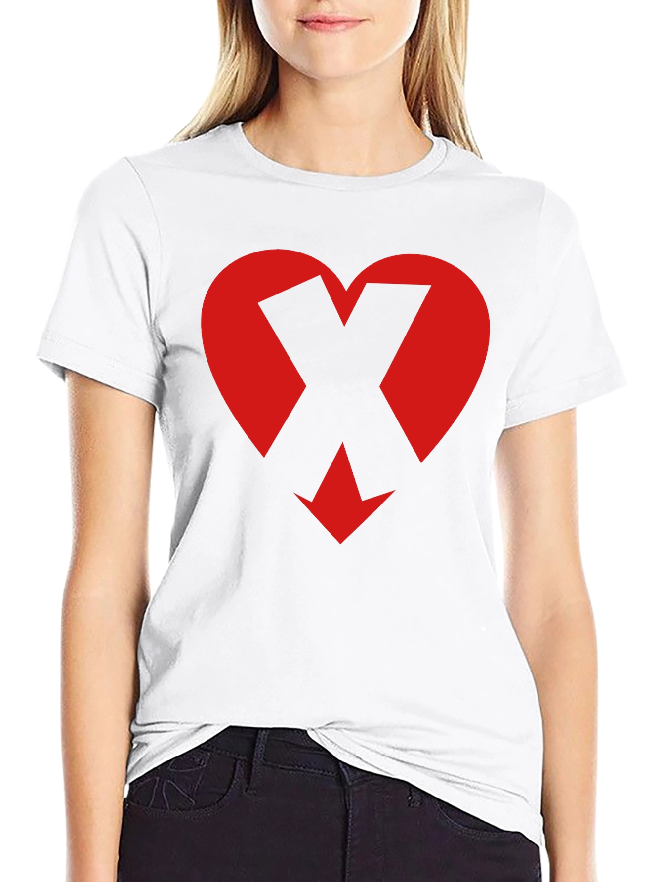 Heart X Down Arrow Graphic Tee