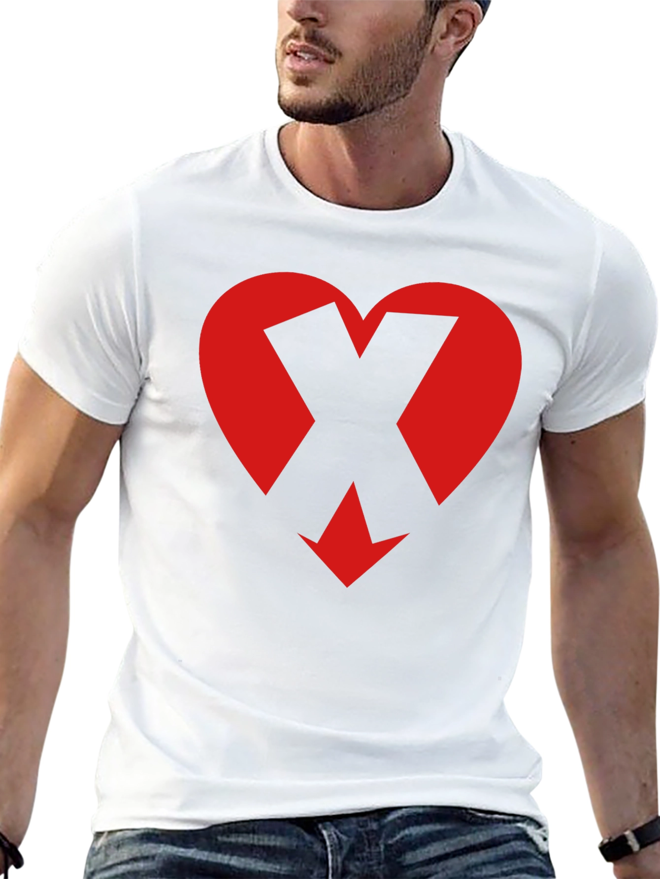 Heart X Down Arrow Graphic Tee