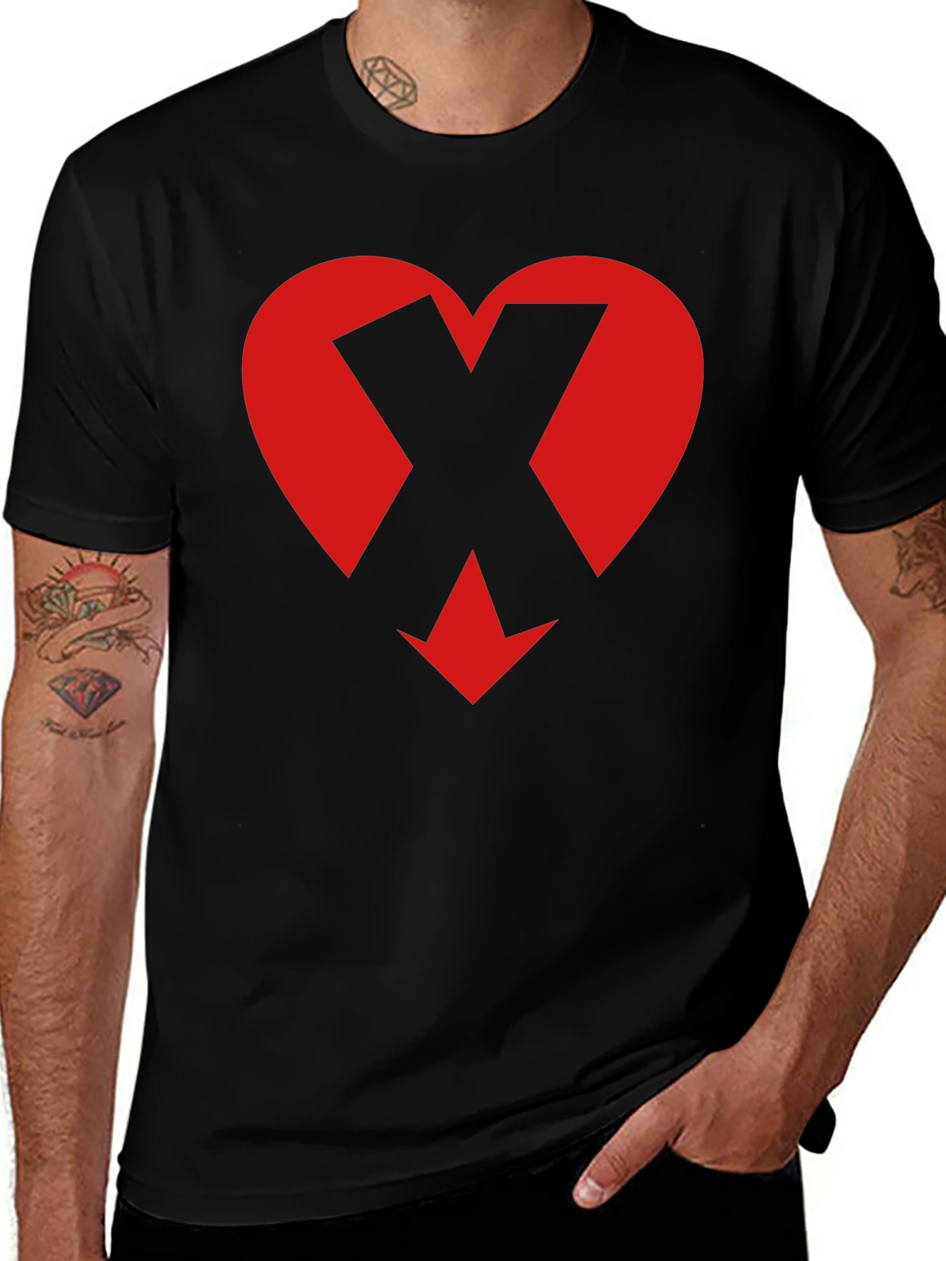 Heart X Down Arrow Graphic Tee