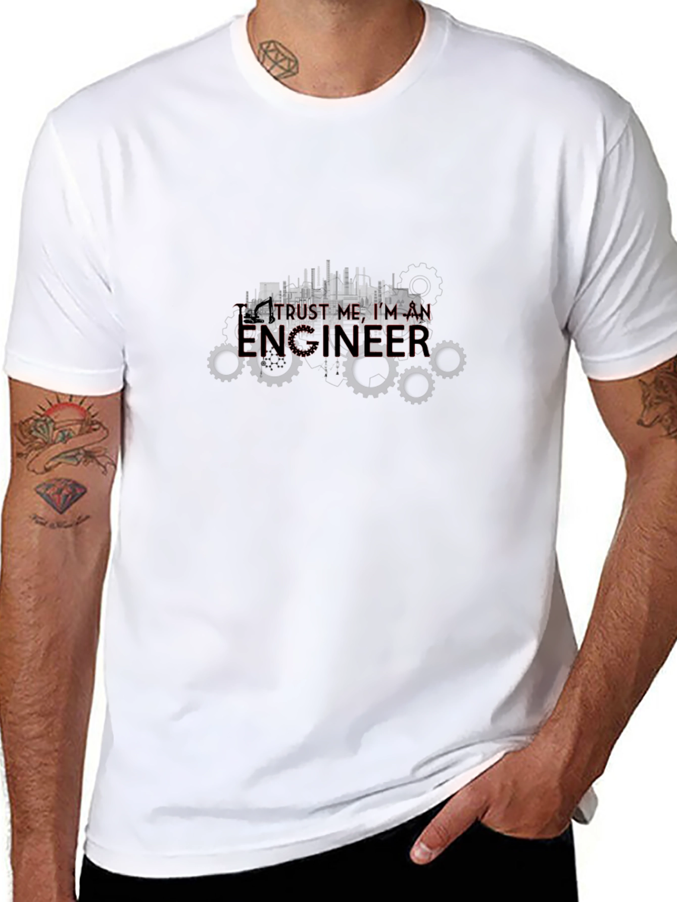 Trust Me Im an Engineer Black T-Shirt