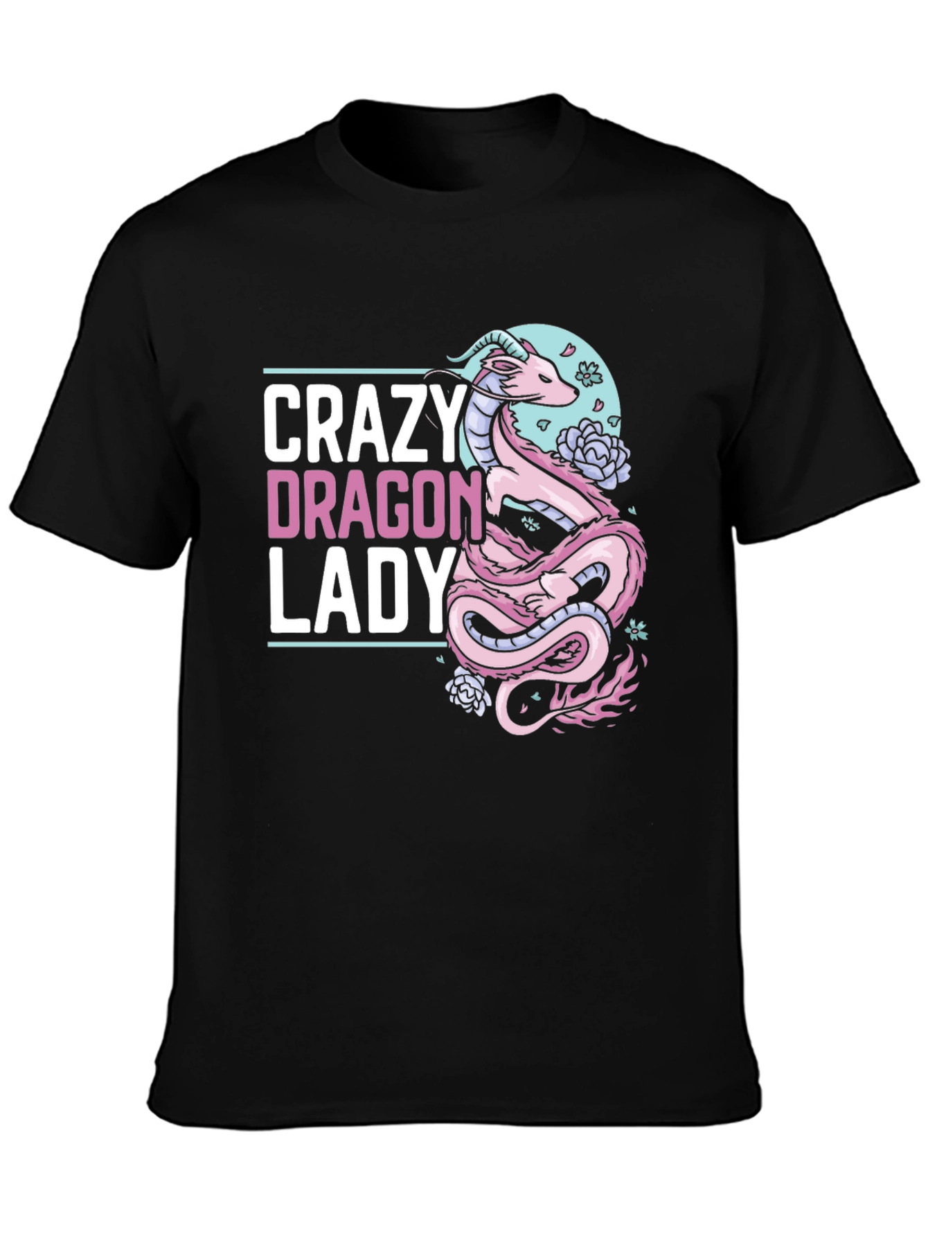 Crazy Dragon Lady T-Shirt - Unique Graphic Tee