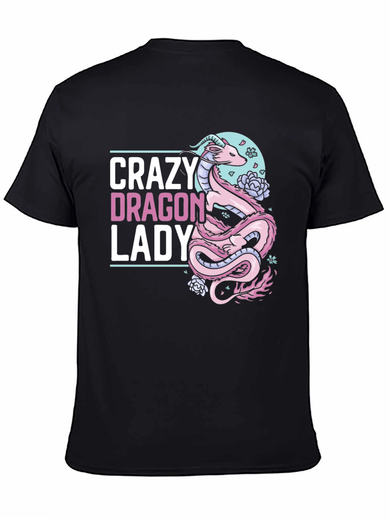 Crazy Dragon Lady T-Shirt - Unique Graphic Tee