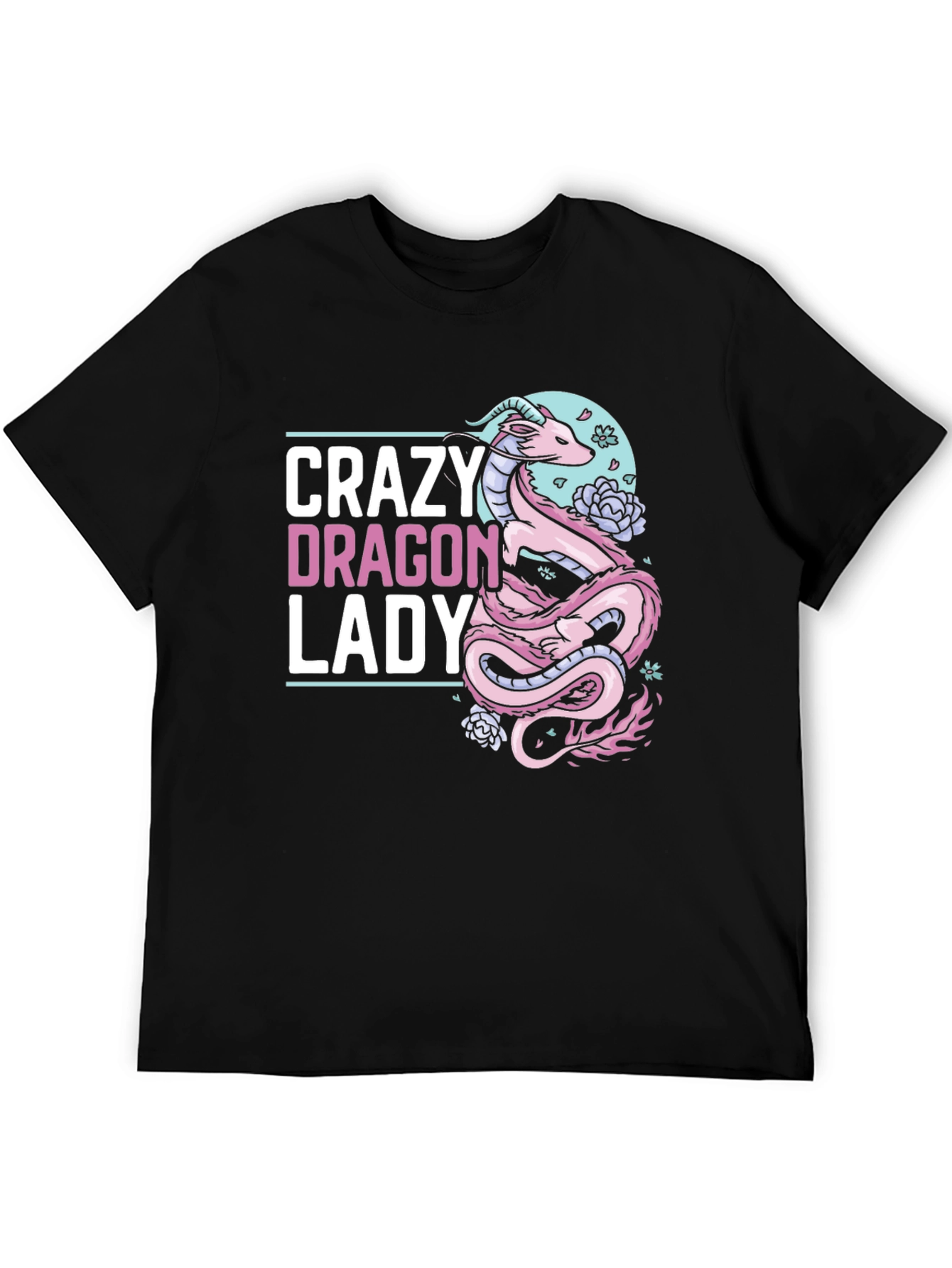 Crazy Dragon Lady T-Shirt - Unique Graphic Tee