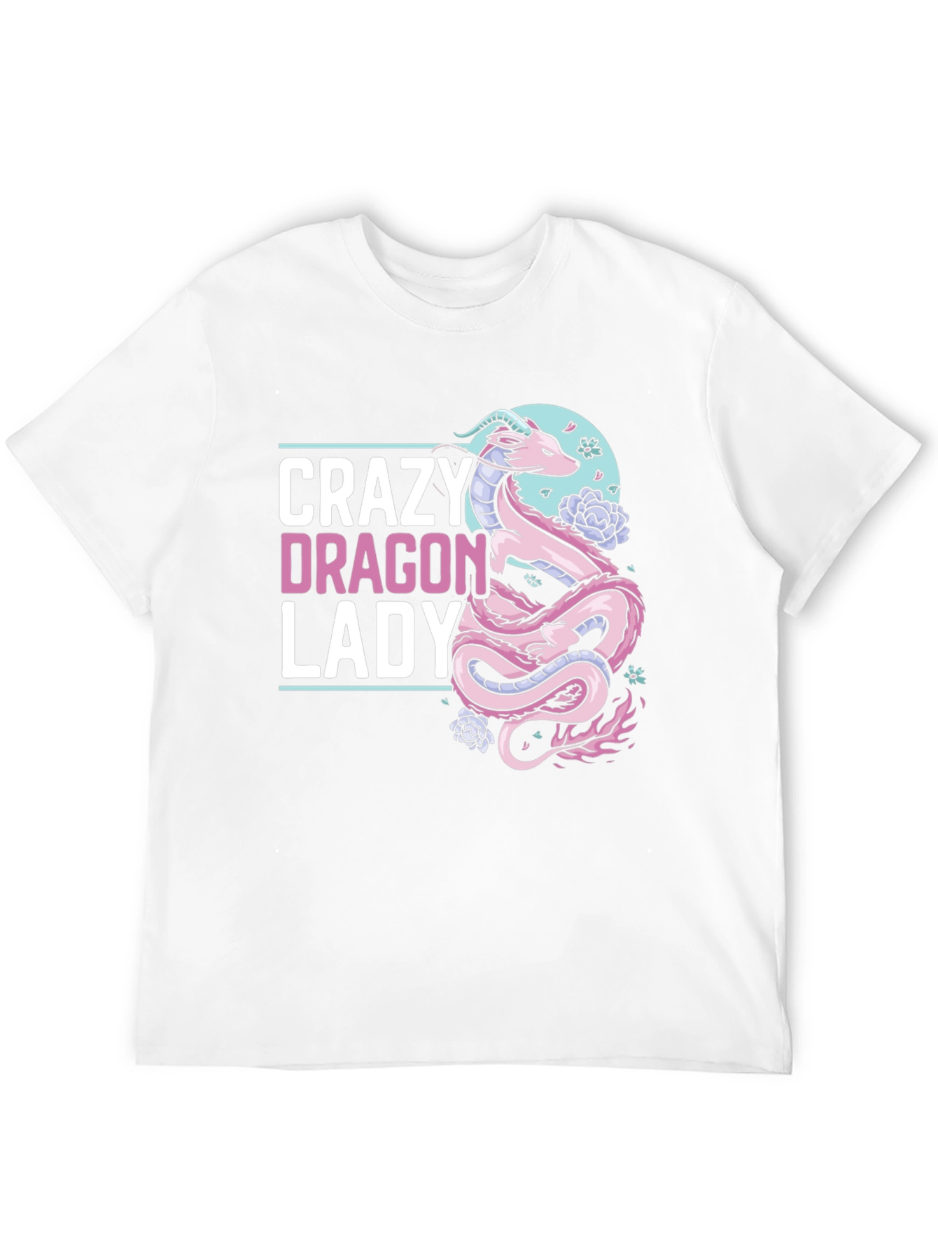 Crazy Dragon Lady T-Shirt - Unique Graphic Tee