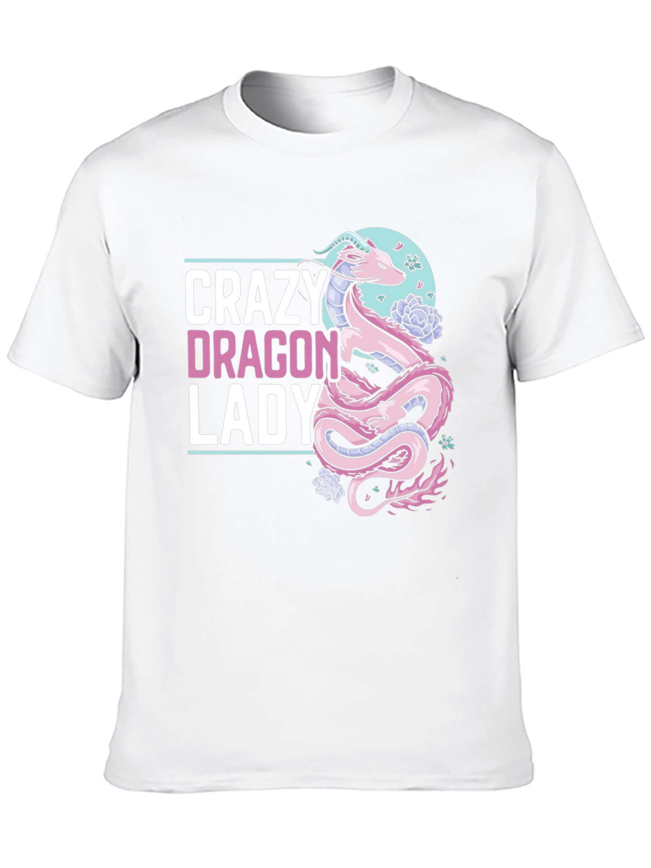 Crazy Dragon Lady T-Shirt - Unique Graphic Tee