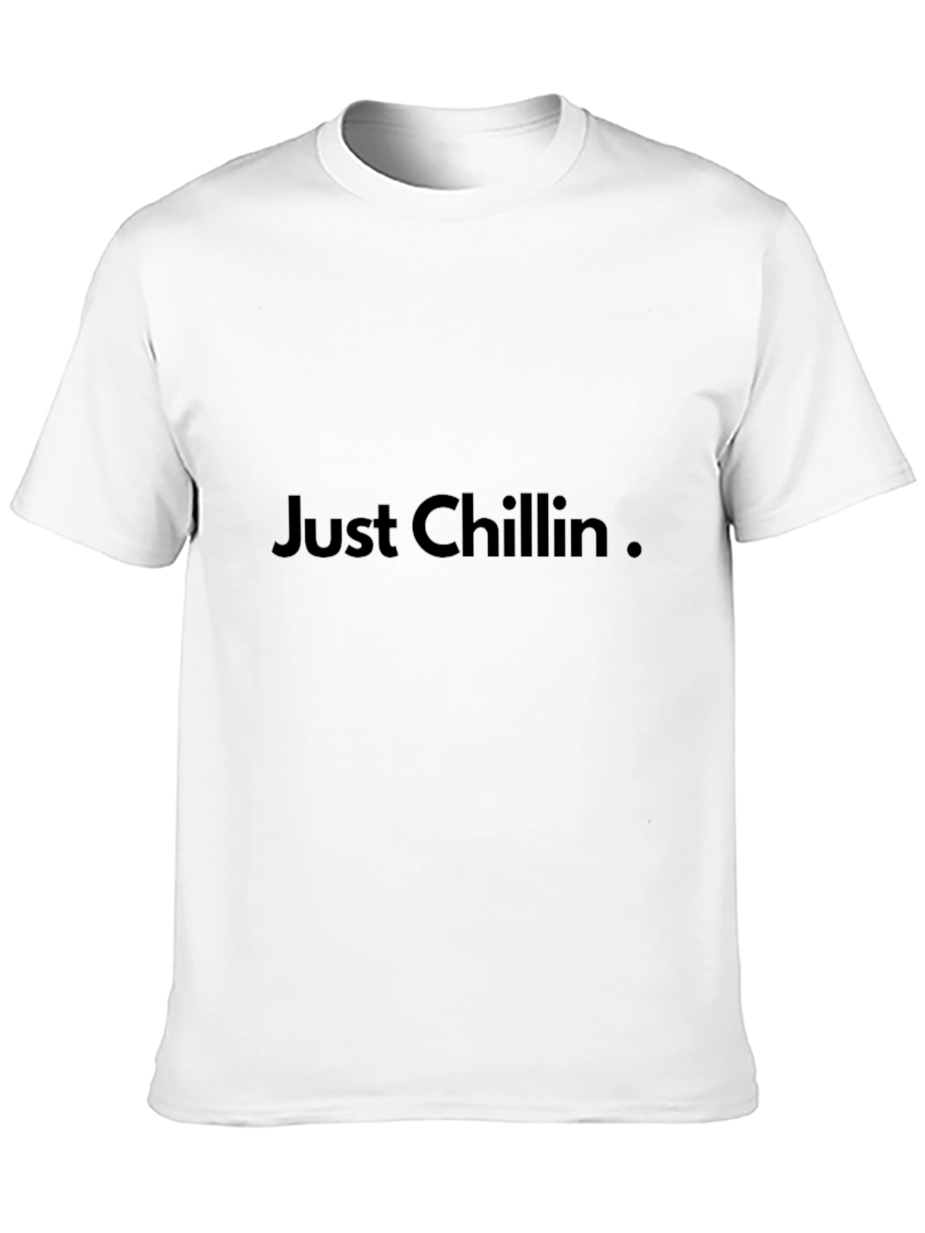 Just Chillin Black Graphic Tee
