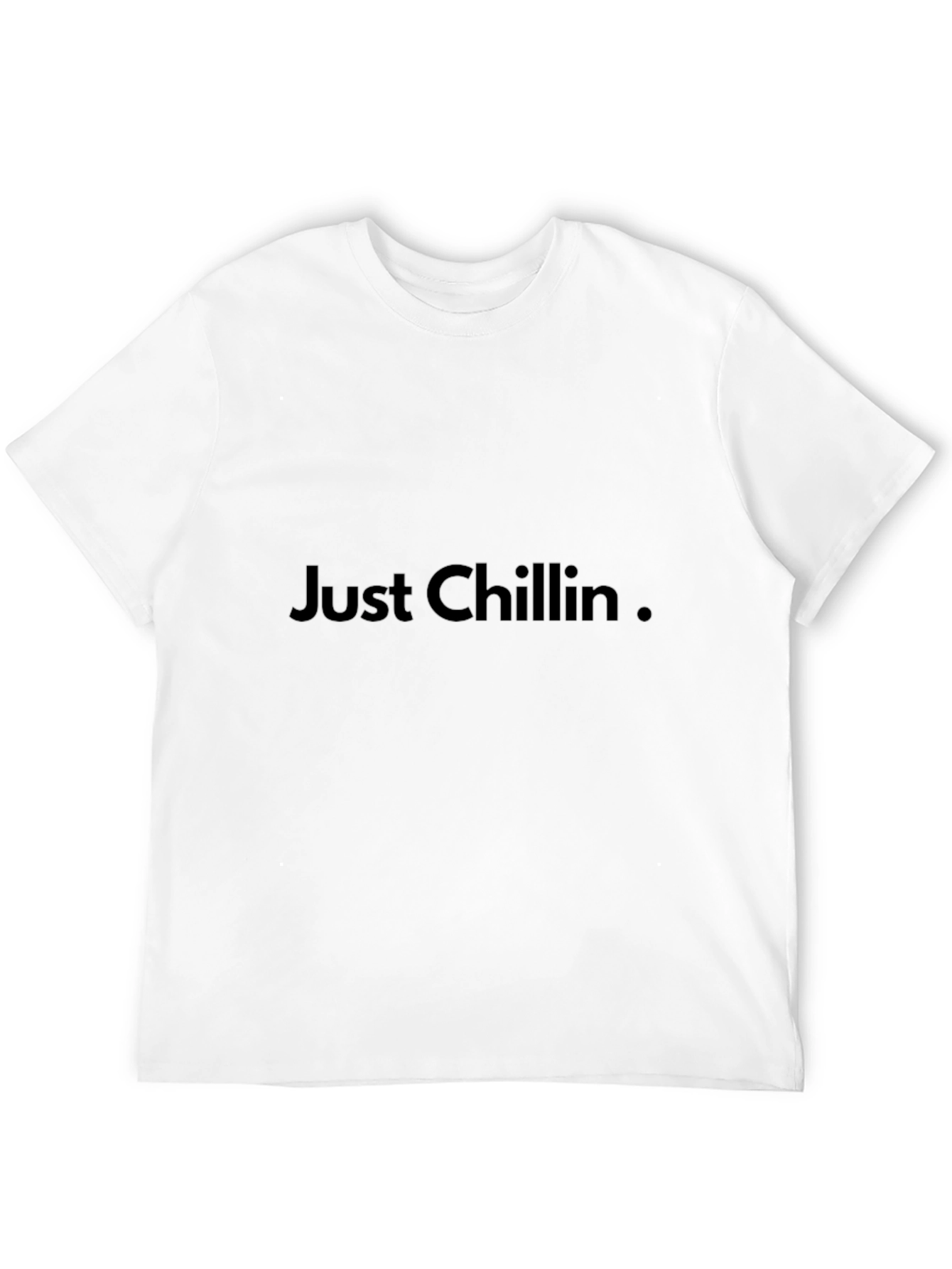 Just Chillin Black Graphic Tee