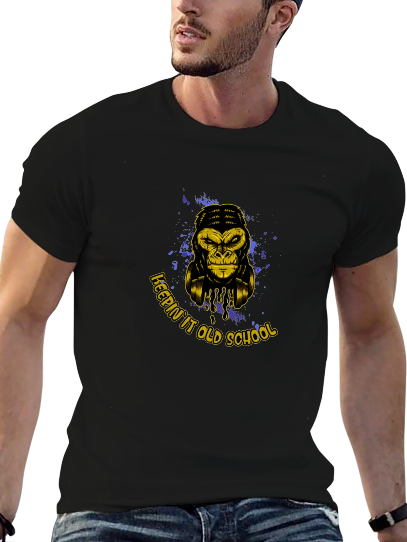 Keepin It Old School Gorilla Graphic T-Shirt