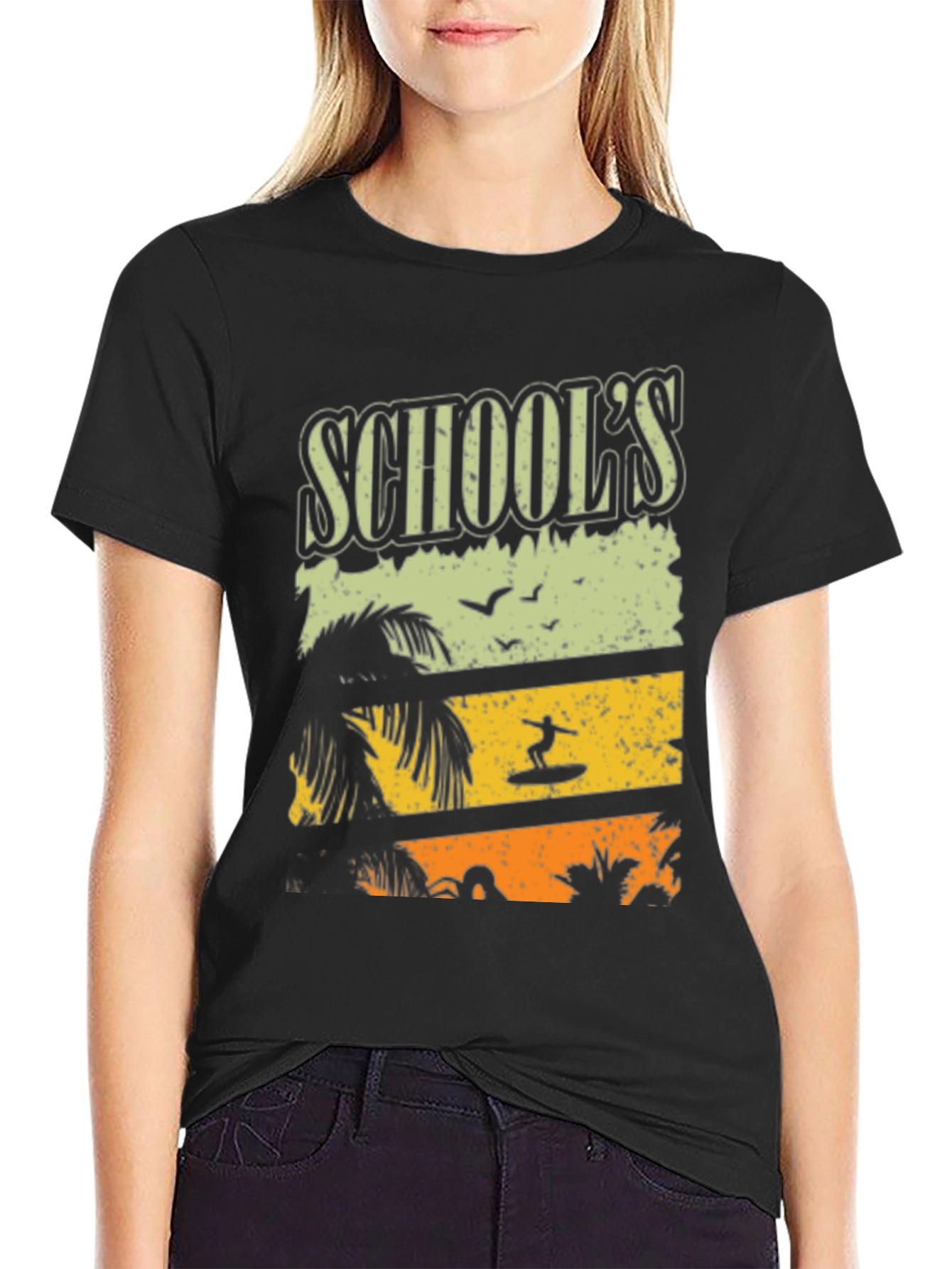 Schools Out Summer Surfing Tee