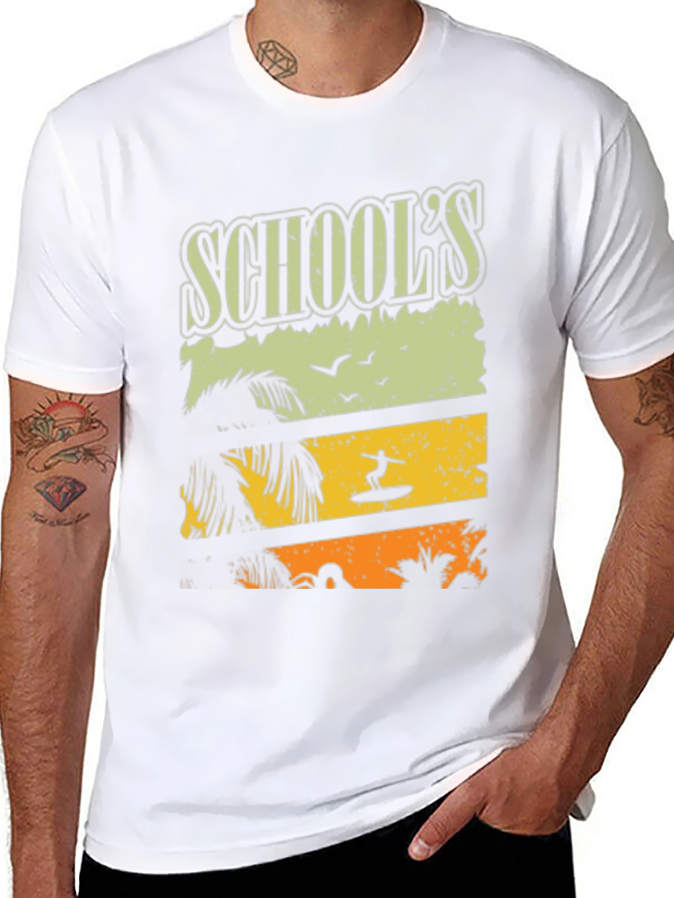 Schools Out Summer Surfing Tee