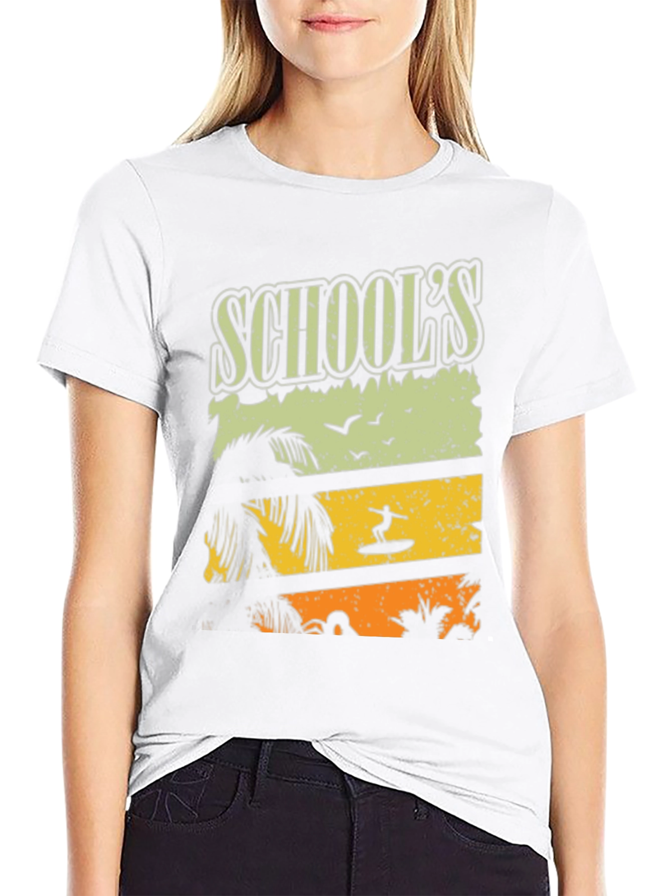 Schools Out Summer Surfing Tee