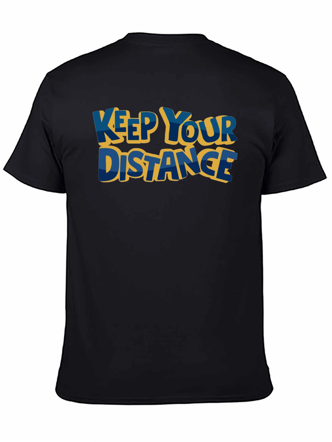 Keep Your Distance Graphic Tee - Black