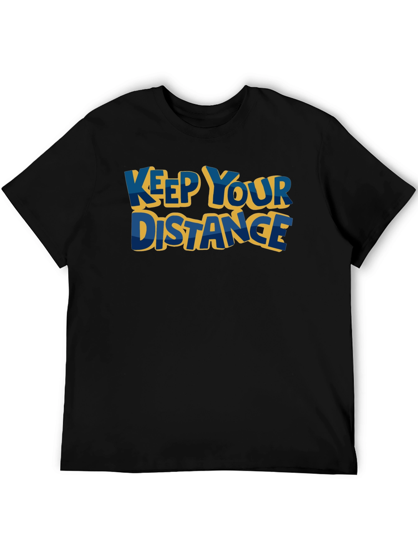 Keep Your Distance Graphic Tee - Black