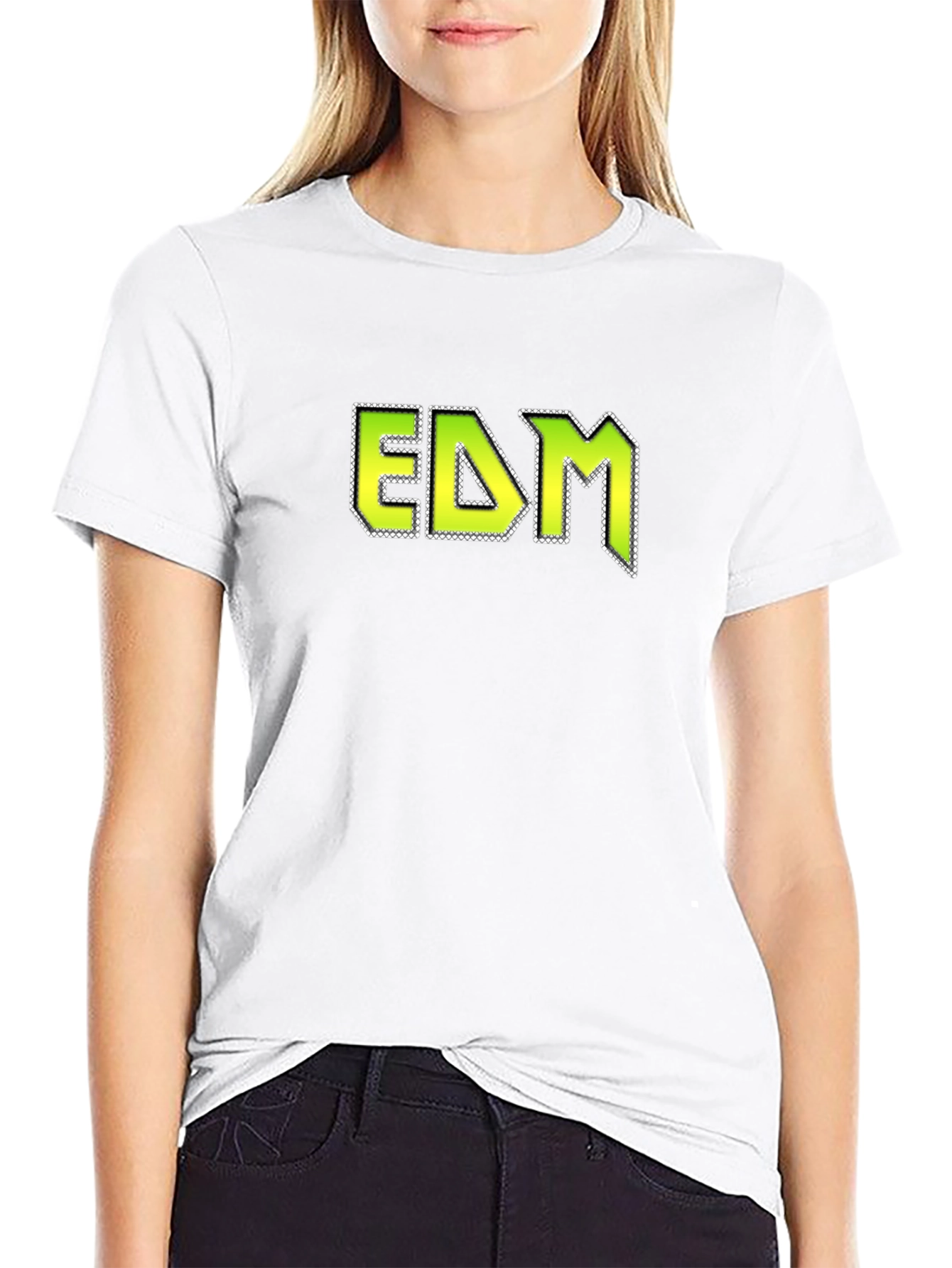 EDM Graphic T-Shirt - Black Cotton Blend Tee