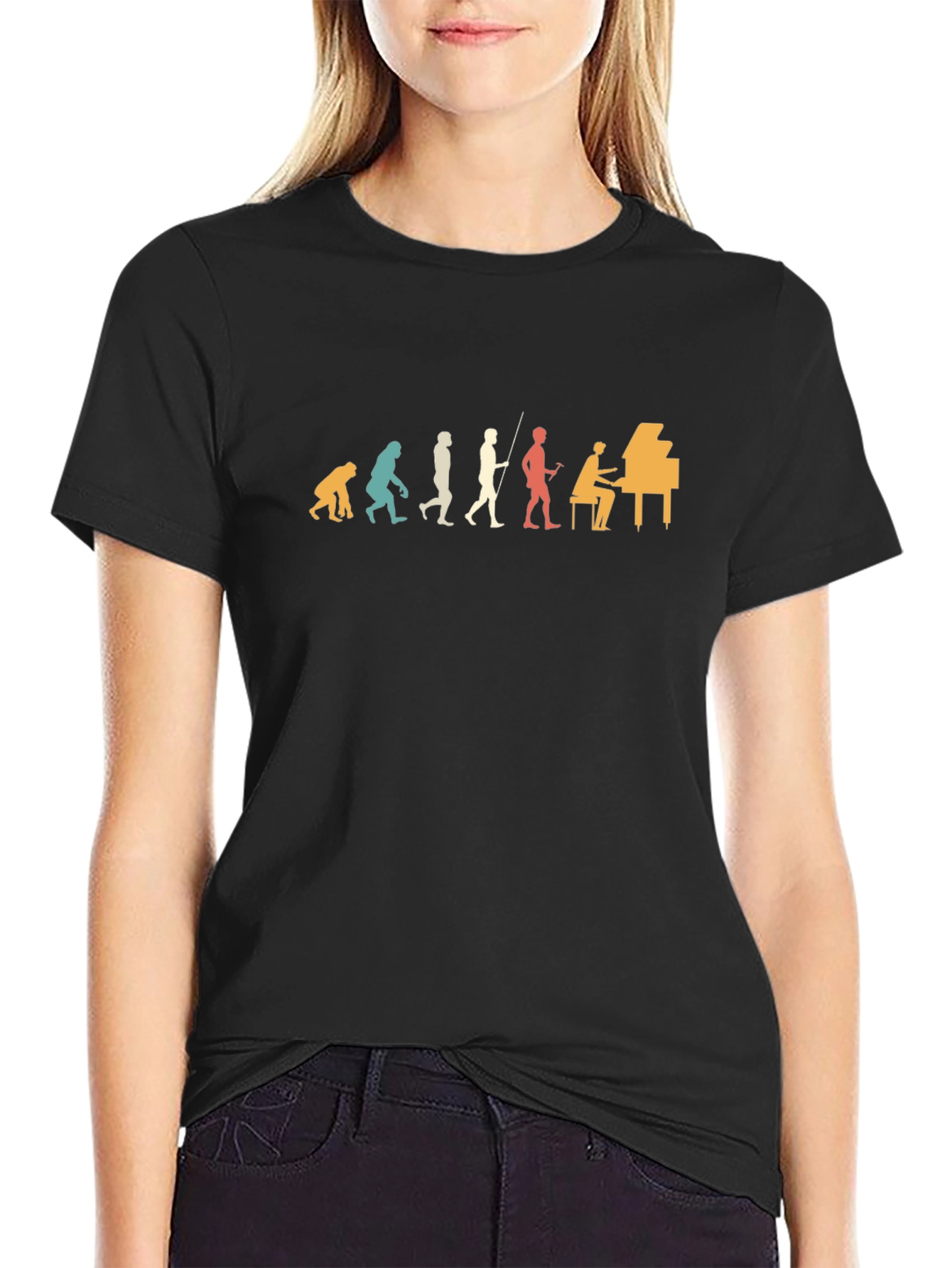 Piano Evolution T-Shirt - Musical Progression Tee